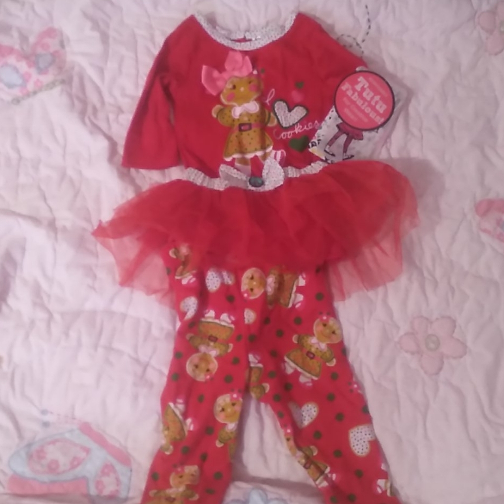 12 month Christmas Gingerbread Girl Outfit nwt